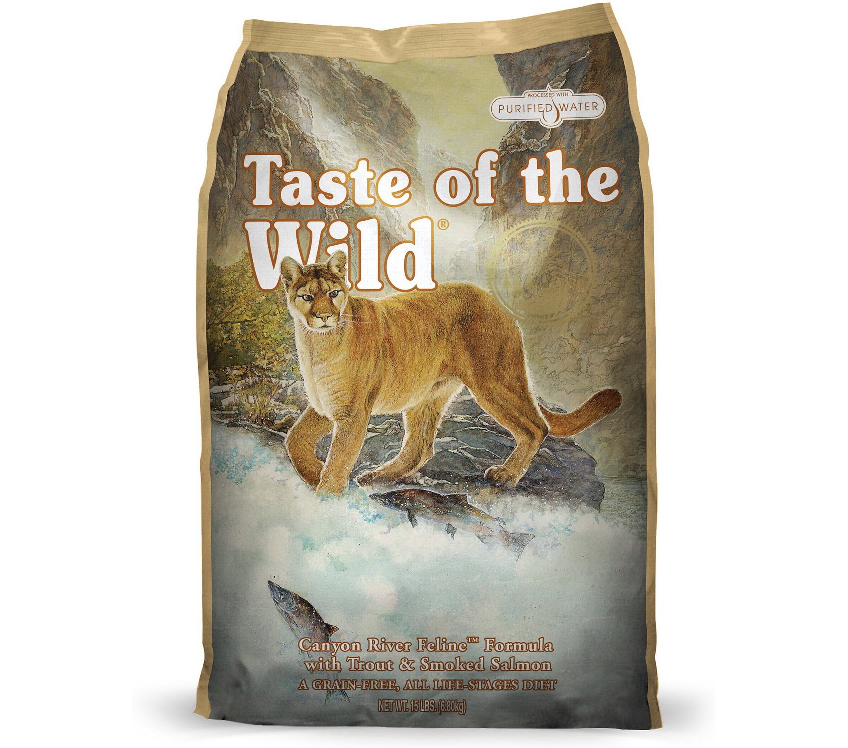 Taste of the Wild טייסט אוף דה ווילד מזון יבש ללא דגנים לחתולים בוגרים בטעם פורל וסלמון מעושן