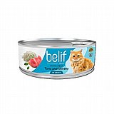 Belif בליף 80 גרם מזון רטוב (מעדן) לחתול בטעם טונה ושירסו ברוטב Belif בליף 80 גרם מזון רטוב (מעדן) לחתול בטעם טונה ושירסו ברוטב