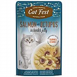 Cat Fest קט פסט 70 גרם מזון רטוב (פאוץ) לחתולים גורים בטעם פילה סלמון עם תמנון Cat Fest קט פסט 70 גרם מזון רטוב (פאוץ) לחתולים גורים בטעם פילה סלמון עם תמנון