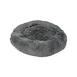 מיטה עגולה fluffy בצבע אפור (L) מיטה עגולה fluffy בצבע אפור (L)