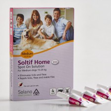 Solano אמפולות להדברה - טיפול בפרעושים וקרציות לכלבים