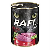 Rafi ראפי 400 גרם מזון רטוב (שימור) לחתול בטעם פטה עגל Rafi ראפי 400 גרם מזון רטוב (שימור) לחתול בטעם פטה עגל