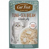Cat Fest קט פסט 70 גרם מזון רטוב (פאוץ) לחתולים בטעם פילה טונה ודניס Cat Fest קט פסט 70 גרם מזון רטוב (פאוץ) לחתולים בטעם פילה טונה ודניס
