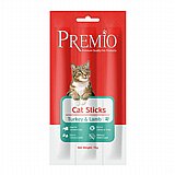 Premio Sticks פרמיו סטיקס חטיף בשר רך לחתולים בטעם הודו וכבש Premio Sticks פרמיו סטיקס חטיף בשר רך לחתולים בטעם הודו וכבש