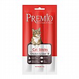 Premio Sticks פרמיו סטיקס חטיף בשר רך לחתולים בטעם עוף וכבד Premio Sticks פרמיו סטיקס חטיף בשר רך לחתולים בטעם עוף וכבד