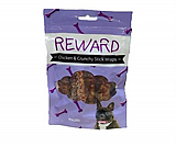 Reward ריוורד 100 גרם חטיף לכלבים מקלות עוף מלופפים Reward ריוורד 100 גרם חטיף לכלבים מקלות עוף מלופפים