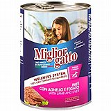 miglior gatto מגליאור גאטו 400 גר' מזון רטוב (שימורים) לחתולים בוגרים בטעם פטה כבש וכבד miglior gatto מגליאור גאטו 400 גר' מזון רטוב (שימורים) לחתולים בוגרים בטעם פטה כבש וכבד