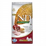 N&D אן די 7 ק"ג מזון יבש מופחת דגנים לכלבים בוגרים בטעם עוף ורימון (מיני) N&D אן די 7 ק"ג מזון יבש מופחת דגנים לכלבים בוגרים בטעם עוף ורימון (מיני)