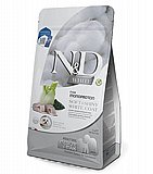 N&D אן די 7 ק"ג מזון יבש לכלבים בוגרים בעלי פרווה לבנה בטעם דג בס N&D אן די 7 ק"ג מזון יבש לכלבים בוגרים בעלי פרווה לבנה בטעם דג בס