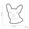 תג שם FRENCH BULLDOG BLACK-MF24