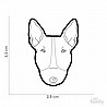 תג שם BULL TERRIER BROWN-MF21N