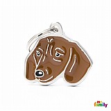 תג שם DACHSUND BROWN-MF19N תג שם DACHSUND BROWN-MF19N