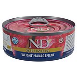 N&D אן די 80 גרם מזון רטוב (מעדן) לחתולים בעלי עודף משקל (קינואה וייט מנצ'מנט) N&D אן די 80 גרם מזון רטוב (מעדן) לחתולים בעלי עודף משקל (קינואה וייט מנצ'מנט)